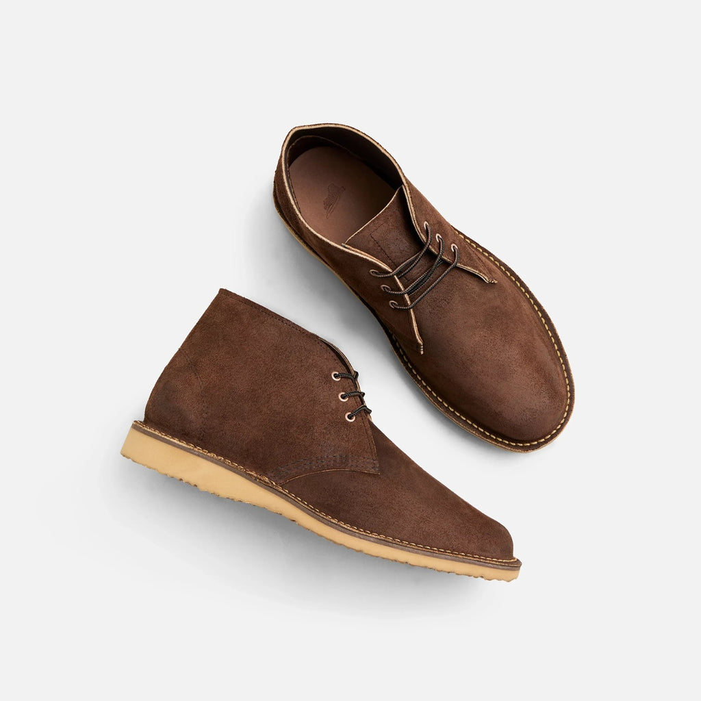 Red Wing Shoes 3315 Work Chukka in chocolate muleskinner leather