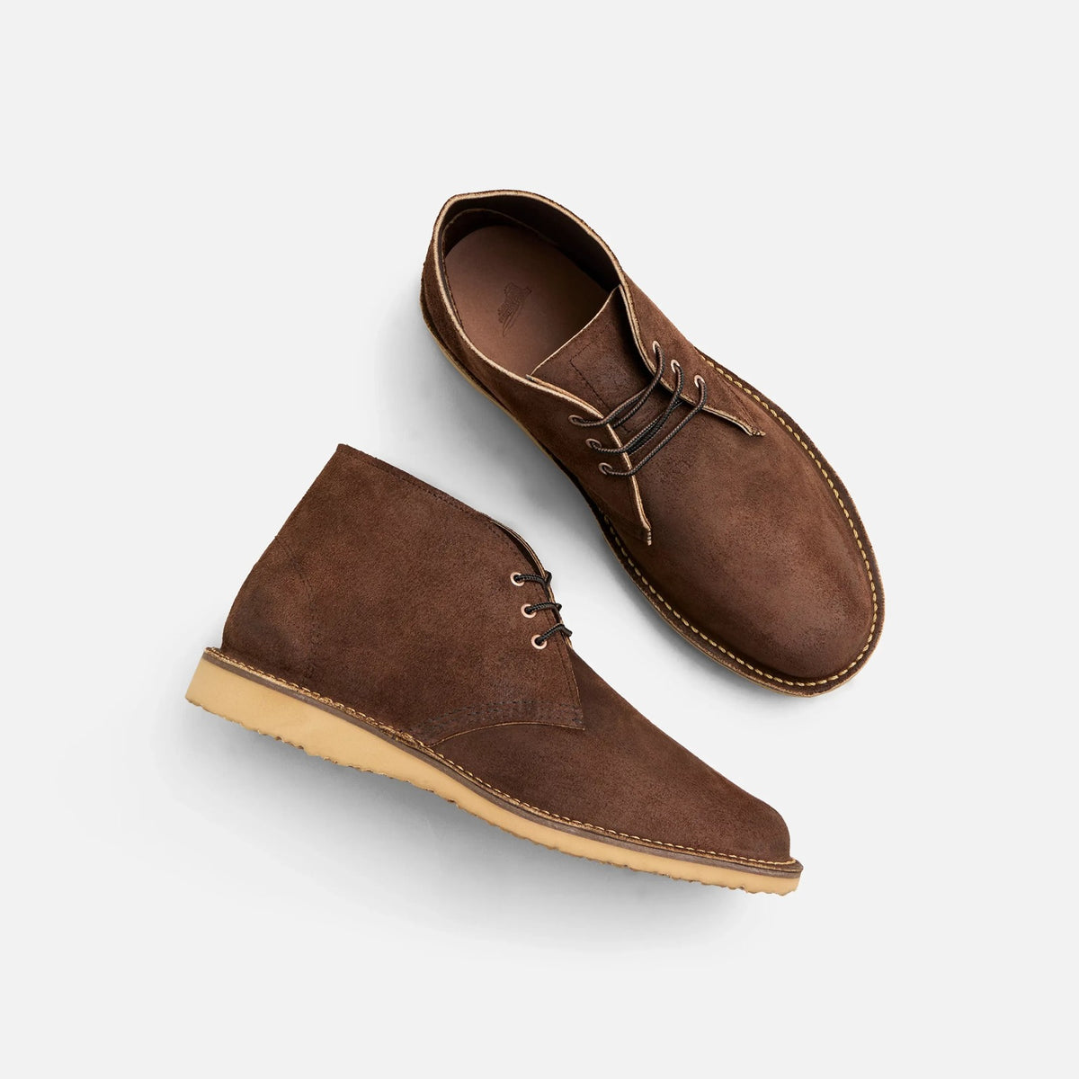 Red Wing Shoes 3315 Work Chukka in chocolate muleskinner leather